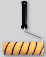 Валик Bohrer "Тигр" 180 мм d=42 мм (ворс 12 мм) (полиакрил желтый с черной полосой) (с пластиковой рукояткой, бюгель 6 мм) (55/1)